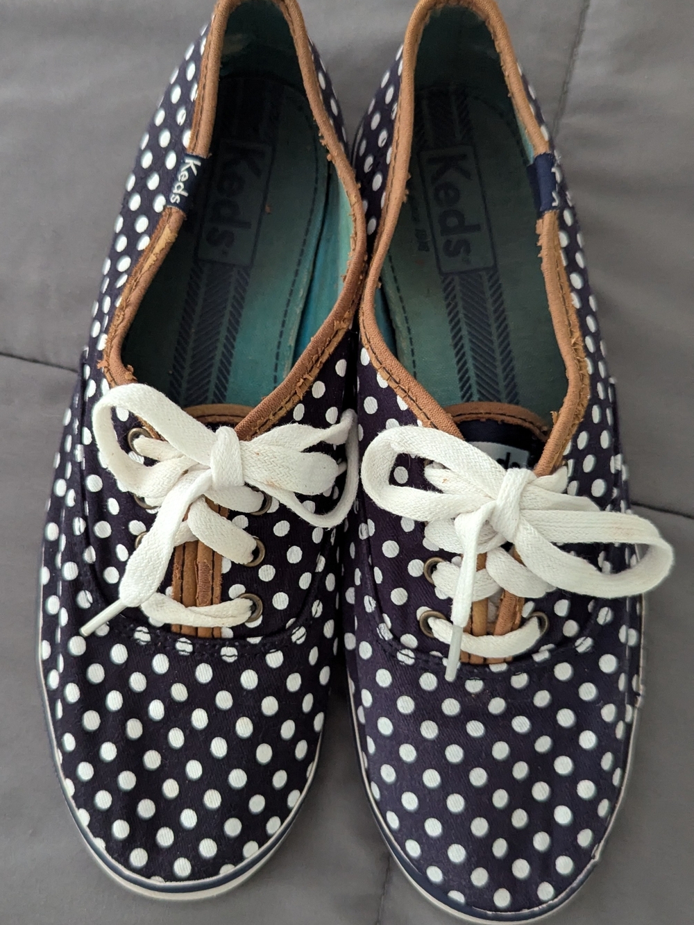 Keds Women's Navy Polka Dot Canvas Sneakers